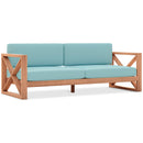 Meridian Anguilla Blue Water Resistant Fabric Outdoor Sofa IMAGE 1