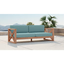 Meridian Anguilla Blue Water Resistant Fabric Outdoor Sofa IMAGE 2