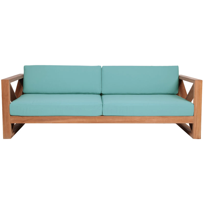 Meridian Anguilla Blue Water Resistant Fabric Outdoor Sofa IMAGE 5