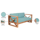 Meridian Anguilla Blue Water Resistant Fabric Outdoor Sofa IMAGE 9