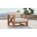 Meridian Anguilla Off White Water Resistant Fabric Outdoor Chair IMAGE 2