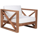 Meridian Anguilla Off White Water Resistant Fabric Outdoor Chair IMAGE 4