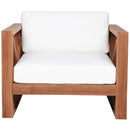 Meridian Anguilla Off White Water Resistant Fabric Outdoor Chair IMAGE 5