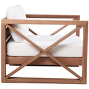 Meridian Anguilla Off White Water Resistant Fabric Outdoor Chair IMAGE 6