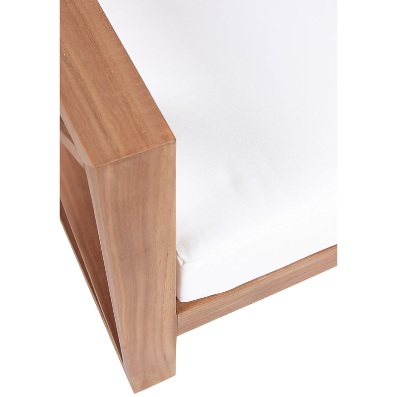 Meridian Anguilla Off White Water Resistant Fabric Outdoor Chair IMAGE 7