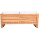 Meridian Anguilla Off White Water Resistant Fabric Outdoor Loveseat IMAGE 3