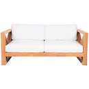 Meridian Anguilla Off White Water Resistant Fabric Outdoor Loveseat IMAGE 5