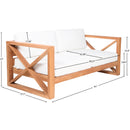 Meridian Anguilla Off White Water Resistant Fabric Outdoor Loveseat IMAGE 8