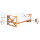 Meridian Anguilla Off White Water Resistant Fabric Outdoor Loveseat IMAGE 9