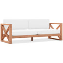 Meridian Anguilla Off White Water Resistant Fabric Outdoor Sofa IMAGE 1