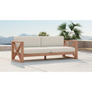 Meridian Anguilla Off White Water Resistant Fabric Outdoor Sofa IMAGE 2