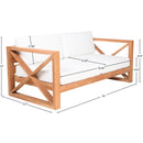 Meridian Anguilla Off White Water Resistant Fabric Outdoor Sofa IMAGE 8