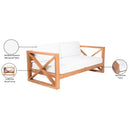 Meridian Anguilla Off White Water Resistant Fabric Outdoor Sofa IMAGE 9