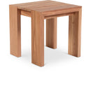 Meridian Tulum Natural Teak Outdoor End Table IMAGE 1