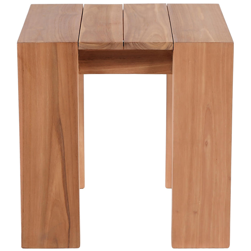 Meridian Tulum Natural Teak Outdoor End Table IMAGE 3
