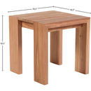 Meridian Tulum Natural Teak Outdoor End Table IMAGE 6