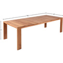 Meridian Tulum Natural Teak Outdoor Patio Dining Table IMAGE 6