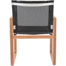 Meridian Tulum Black Water Resistant Fabric Outdoor Patio Dining Arm Chair IMAGE 2