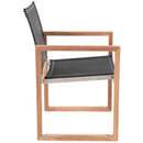 Meridian Tulum Black Water Resistant Fabric Outdoor Patio Dining Arm Chair IMAGE 5