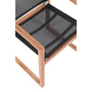 Meridian Tulum Black Water Resistant Fabric Outdoor Patio Dining Arm Chair IMAGE 6