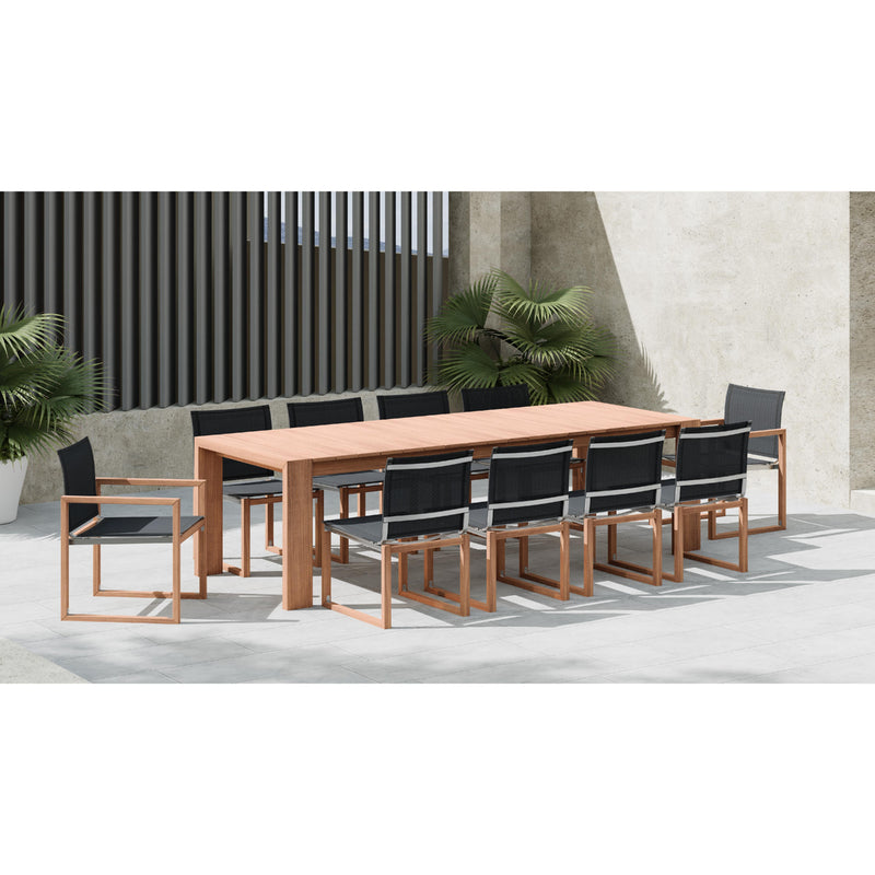 Meridian Tulum Black Water Resistant Fabric Outdoor Patio Dining Arm Chair IMAGE 8