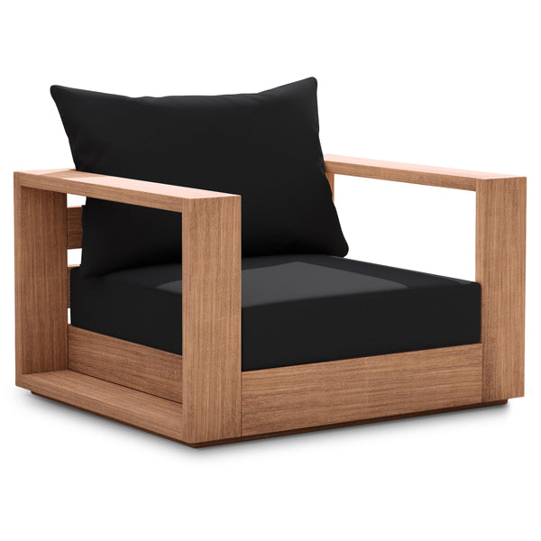 Meridian Tulum Black Water Resistant Fabric Outdoor Chair IMAGE 1