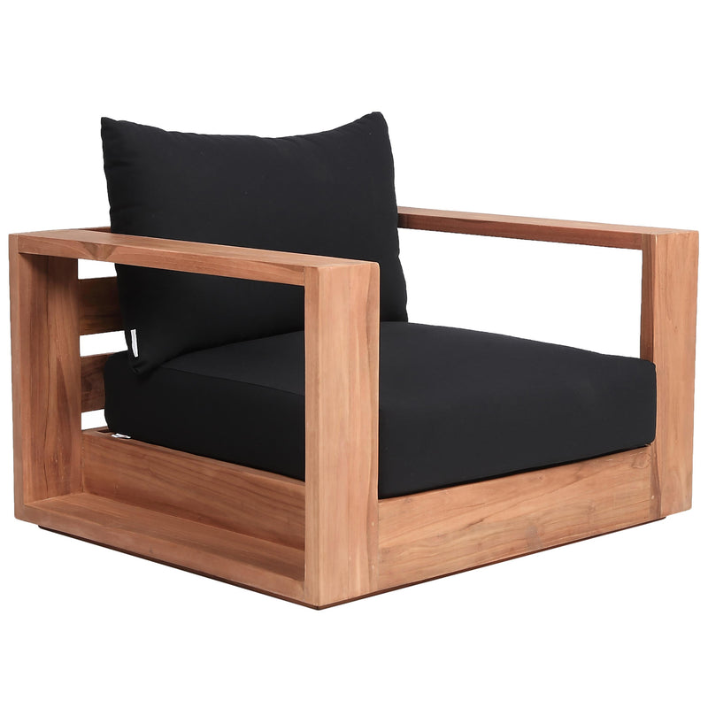 Meridian Tulum Black Water Resistant Fabric Outdoor Chair IMAGE 4