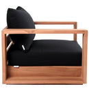 Meridian Tulum Black Water Resistant Fabric Outdoor Chair IMAGE 6