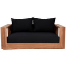 Meridian Tulum Black Water Resistant Fabric Outdoor Loveseat IMAGE 5