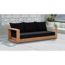 Meridian Tulum Black Water Resistant Fabric Outdoor Sofa IMAGE 2