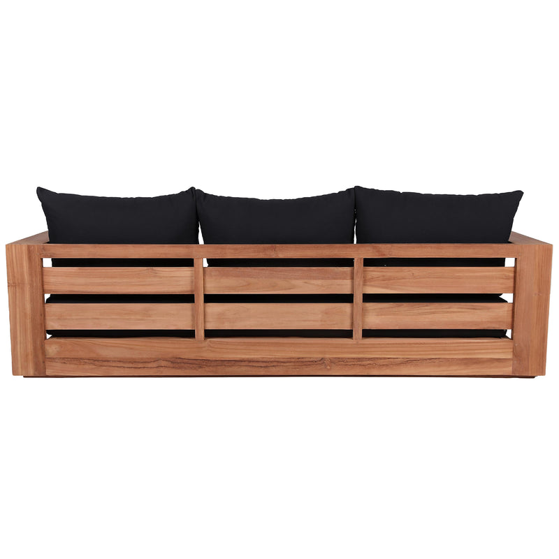 Meridian Tulum Black Water Resistant Fabric Outdoor Sofa IMAGE 3