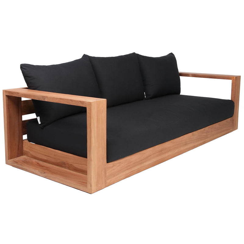 Meridian Tulum Black Water Resistant Fabric Outdoor Sofa IMAGE 4
