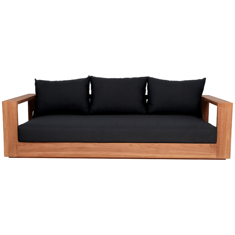 Meridian Tulum Black Water Resistant Fabric Outdoor Sofa IMAGE 5