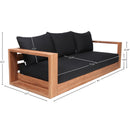 Meridian Tulum Black Water Resistant Fabric Outdoor Sofa IMAGE 8