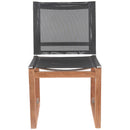 Meridian Tulum Black Water Resistant Fabric Outdoor Patio Dining Side Chair IMAGE 4