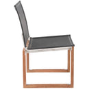 Meridian Tulum Black Water Resistant Fabric Outdoor Patio Dining Side Chair IMAGE 5