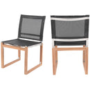 Meridian Tulum Black Water Resistant Fabric Outdoor Patio Dining Side Chair IMAGE 9