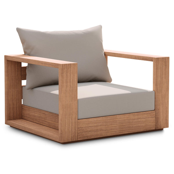 Meridian Tulum Grey Water Resistant Fabric Outdoor Chair IMAGE 1