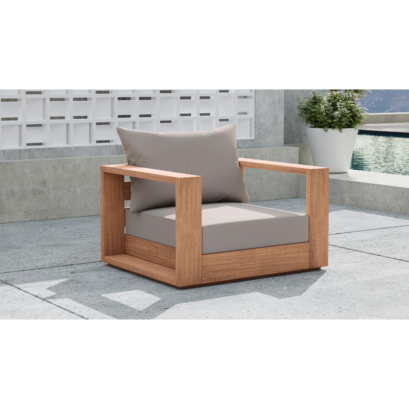 Meridian Tulum Grey Water Resistant Fabric Outdoor Chair IMAGE 2