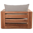 Meridian Tulum Grey Water Resistant Fabric Outdoor Chair IMAGE 3