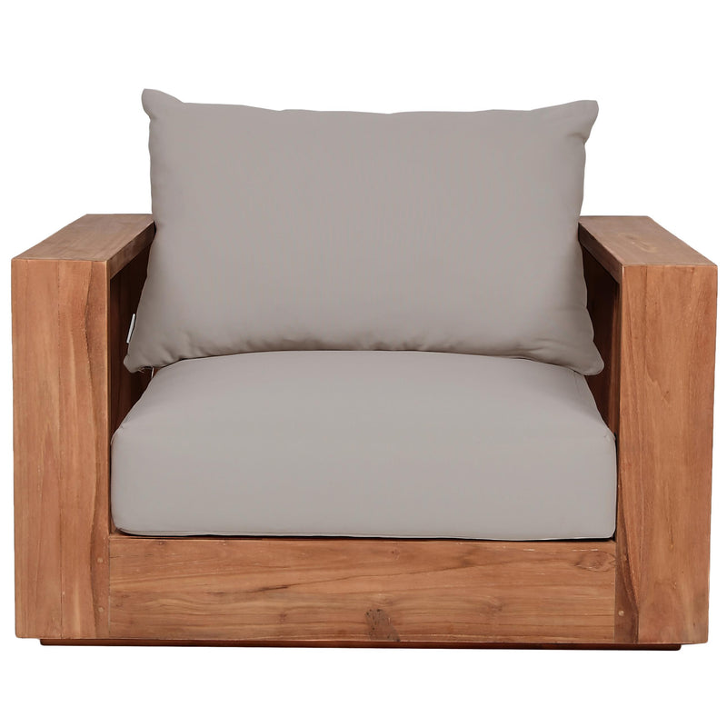 Meridian Tulum Grey Water Resistant Fabric Outdoor Chair IMAGE 5