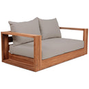 Meridian Tulum Grey Water Resistant Fabric Outdoor Loveseat IMAGE 4