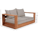 Meridian Tulum Grey Water Resistant Fabric Outdoor Loveseat IMAGE 7