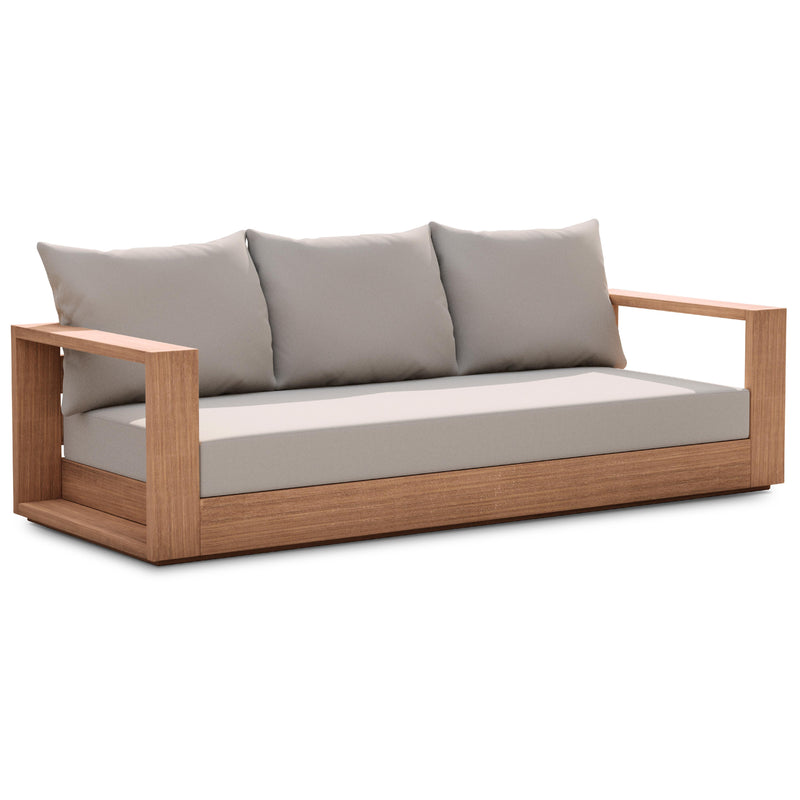 Meridian Tulum Grey Water Resistant Fabric Outdoor Sofa IMAGE 1