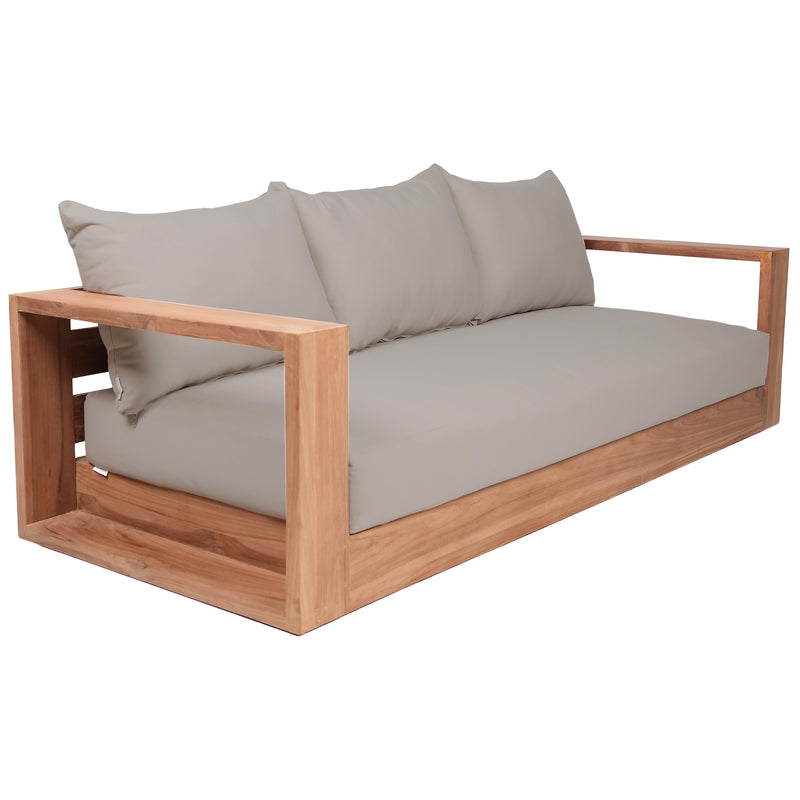Meridian Tulum Grey Water Resistant Fabric Outdoor Sofa IMAGE 4