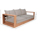 Meridian Tulum Grey Water Resistant Fabric Outdoor Sofa IMAGE 8