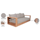 Meridian Tulum Grey Water Resistant Fabric Outdoor Sofa IMAGE 9