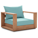 Meridian Tulum Blue Water Resistant Fabric Outdoor Chair IMAGE 1