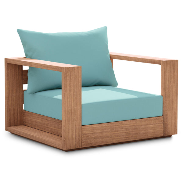 Meridian Tulum Blue Water Resistant Fabric Outdoor Chair IMAGE 1