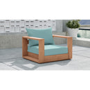Meridian Tulum Blue Water Resistant Fabric Outdoor Chair IMAGE 2